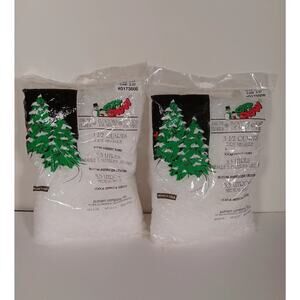 Lot of 2 Artificial Snowflakes SOFT SNOW 3.5 Quart Bags Crafts Decorating